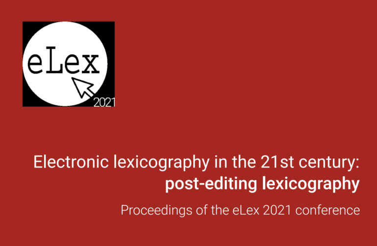 Proceedings of the eLex 2021 conference